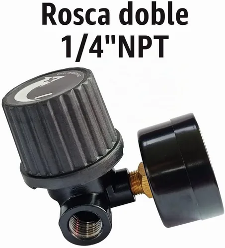 Vista 2 de Regulador de presión de aire de reemplazo de 1/4" NPT para compresor de aire