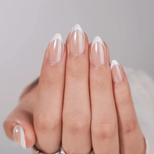 Vista 36 de BTArtbox - Uñas a presión, color crema de vainilla, cuadrado corto, melocotón degradado, 32 unidades 2+ Weeks Wear, Salon-Quality Natural Nails