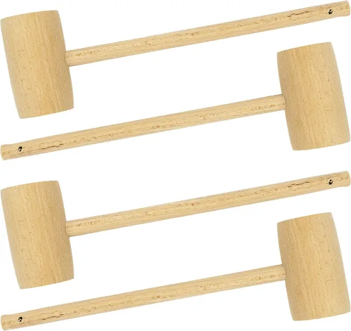 Vista 4 de Southern Homeware - Martillo de madera para galletas de mariscos, langosta y mariscos, juego de 4 unidades de madera dura