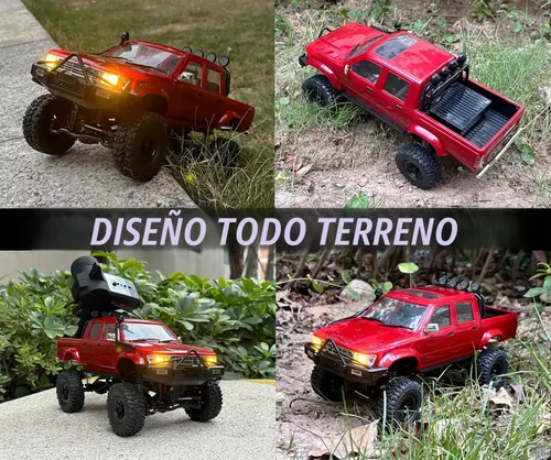 Vista 5 de HLSFWDRIVE RC Rock Crawler 4x4 WPL C64-1 Camión de control remoto Off Road