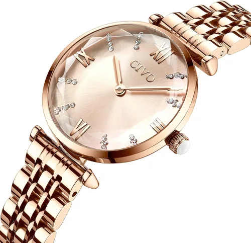 Vista 2 de CIVO Watches for Women 32mm Analog Quartz Watch Stainless Steel Dress Womens Watch Waterproof Fashion Elegant Wrist Watch Luxury Diamond Ladies