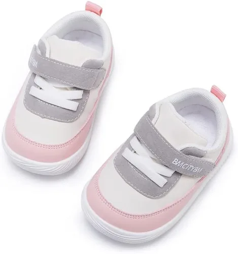 Vista 2 de BMCiTYBM Zapatos para caminar para bebés, niños y niñas, zapatillas de deporte antideslizantes 6 9 12 18 24 meses