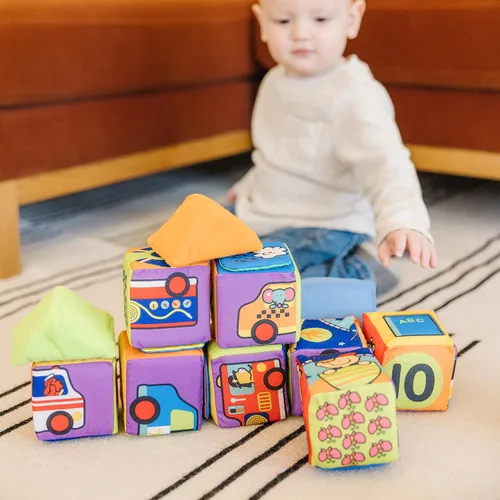 Vista 2 de Melissa & Doug K 's Juego de bloques blandos para combinar y construir para niños