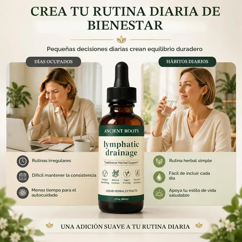 Vista 7 de Ancient Roots Gotas de drenaje linfático – Extracto líquido de hierbas para aliviar la hinchazón, apoyo desinflado y bienestar linfático – Fórmula