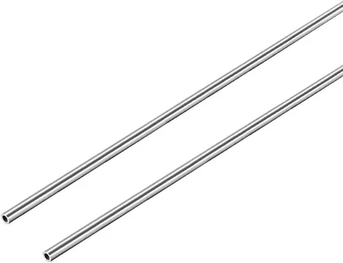 Vista 6 de uxcell Tubo redondo de acero inoxidable 304 0.118 in OD 0.008 in espesor de pared 9.843 in de longitud Tubo recto sin costura 2 piezas