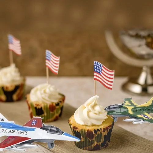 Vista 7 de ArtCreativity Jets F-16 fundidos a presión con mecanismo de retroceso, juego de 2, 7.5 pulgadas de metal fundido a presión para niños, decoraciones