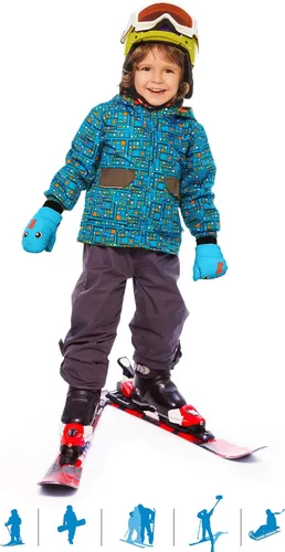 Vista 2 de Guantes de esquí de invierno guantes impermeables con forro de algodón cálido para niños