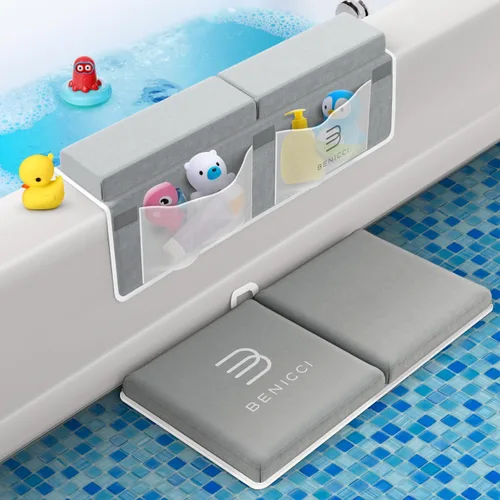 Vista 10 de Benicci Juego de rodilleras y coderas de baño, alfombrilla de rodillas para Beige