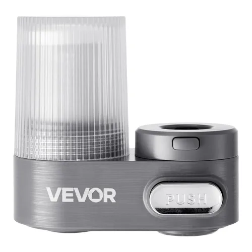 Vista 10 de VEVOR Filtro de agua de montaje en grifo, purificador de agua vertical para grifo de fregadero, filtro de fibra de carbono certificado NSF, elimina