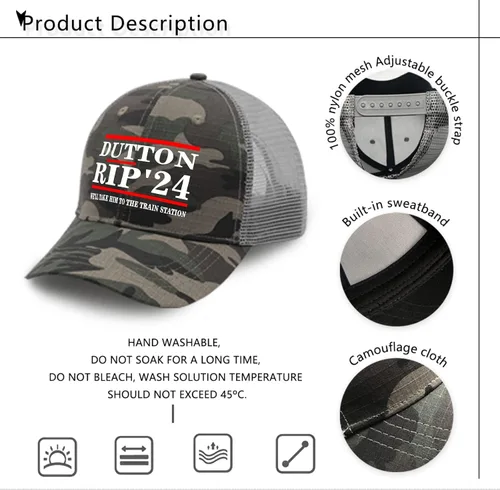 Vista 7 de devor Gorras Dutton Rip 2024 con texto en inglés "We 'll Take Em to The Train Station Baseball Gorras para hombre, divertido sombrero ajustable