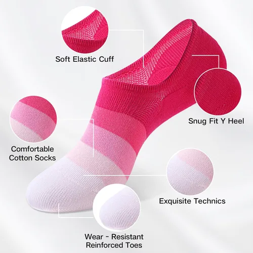 Vista 3 de IDEGG Calcetines invisibles para mujeres y hombres, de corte bajo al tobillo, cortos, antideslizantes, atléticos, para correr, novedosos