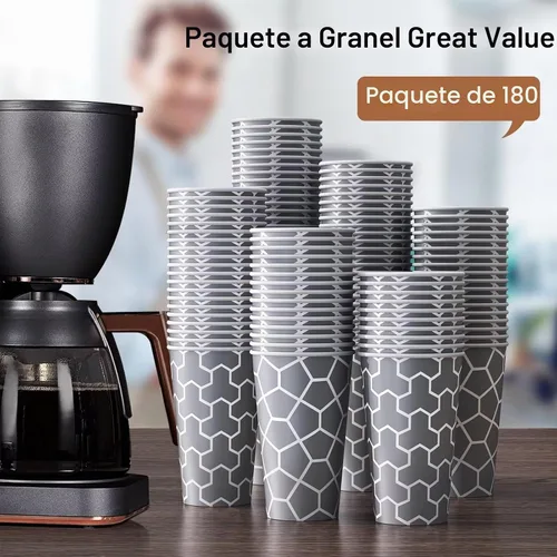 Vista 8 de Vasos de papel de 16 onzas, paquete de 180 tazas calientes desechables aisladas
