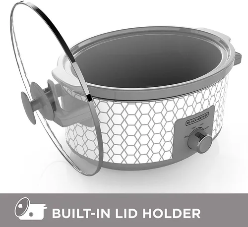 Vista 4 de Black+Decker Olla de cocción lenta con control de dial de 7 cuartos