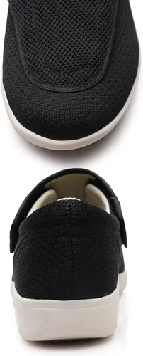 Vista 9 de Grigobu Zapatos diabéticos para hombre para hombre, informales, con velcro, ajustables, anchos, ligeros, para pies hinchados, antideslizantes