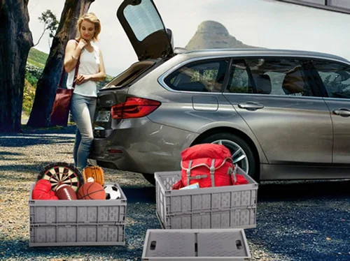 Vista 7 de Tronco de coche plegable plegable organizador de plástico impermeable para encimera de cocina, juguete de frutas y verduras organizador 31L