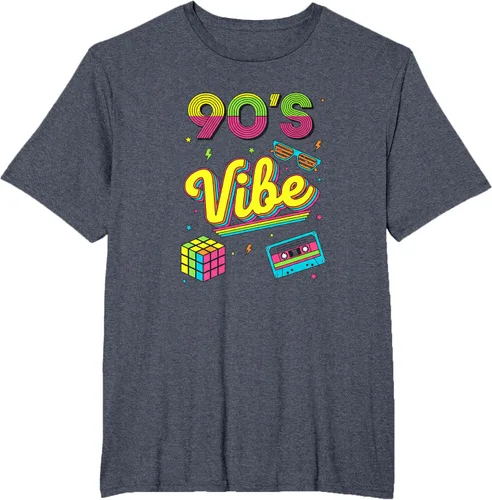 Vista 97 de 90s Nostalgia Retro Apparel - 90'S Vibe Retro T-Shirt Negro