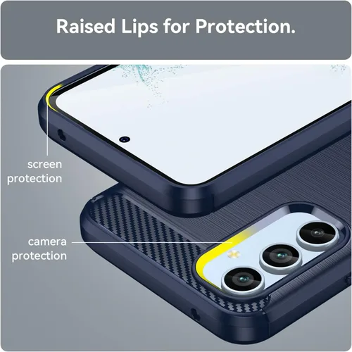 Vista 5 de yuanming Funda para Galaxy A54 5G, con protector de pantalla HD, absorción de golpes, funda protectora de goma suave de TPU flexible para Samsung