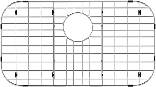 Vista 13 de Paquete de 2 rejillas de metal dorado para fregadero de cocina, 13"L X 11.6"W, protectores de fregadero de acero inoxidable con orificio de drenaje