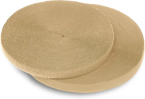 Vista 15 de Cierre de Gancho y Bucle de 1 Pulgada Beige - Cinta de Gancho y Bucle de Nylon No Adhesiva - Longitud de 1 Yarda - Para Tela, Bolsas