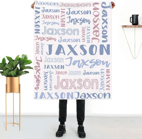 Vista 29 de Mantas de bebé personalizadas para niñas y niños con nombre, mantas de bebé personalizadas con nombre, mantas personalizadas para niños, artículos