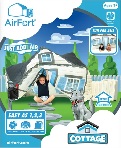 Vista 2 de El Original Patentado AirFort - Construye Un Fuerte en 30 Segundos, Fuerte Inflable para Niños, Tienda de Juego para 3-14 Años, Un Playhouse Donde