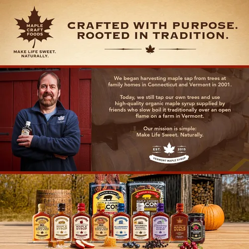 Vista 6 de Farmer's Best Maple Craft Jarabe Jarabe de arce oscuro de grado A prémium con sabor robusto 6.8 onzas (6.8 fl oz)