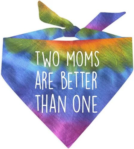 Vista 16 de Two Moms are Better Than One - Bandana para perro para el día de la madre, triángulo ajustable 100% algodón, fabricada en Estados Unidos, Día