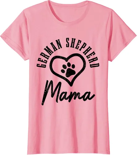 Vista 10 de Camiseta de pastor alemán para mujer, con diseño de pata de perro, pastor alemán, gris, S Asfalto