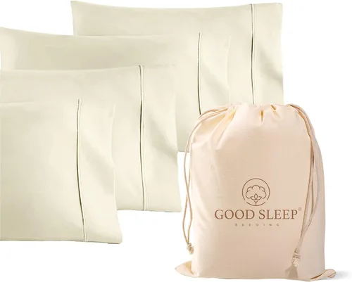 Vista 14 de Juego de 2 fundas de almohada Queen estándar, 100% algodón egipcio, ideales para el cuidado del cabello y la piel, fundas de almohada de tejido