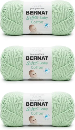 Vista 36 de Bernat Softee - Ovillo de lana para bebé, 5 onzas, calibre 3 ligero, color verde hierba