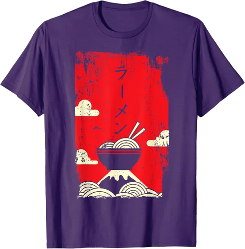 Vista 74 de Ramen Noodles Camiseta de arte japonés, Negro
