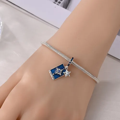 Vista 204 de KUNSIR Los abalorios se adaptan a pulseras Pandora para mujer, plata de ley 925, cuentas colgantes de joyería para niñas, dijes de feliz cumpleaños
