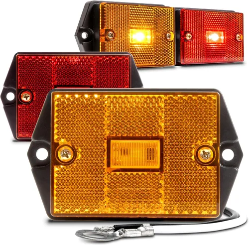 Vista 9 de TRUE MODS - Luz de marcador lateral LED ámbar [certificado DOT] [IP67 resistente al agua] [reflector integrado] para remolques de lanchas
