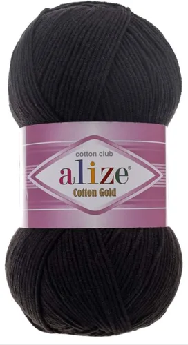 Vista 7 de 55% algodón 45% acrílico Alize Cotton Gold Yarn 1 madeja/bola 3.53 oz 360 yardas (1-crema)
