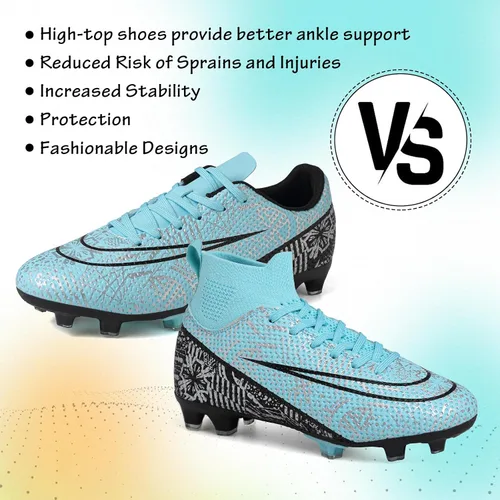 Vista 6 de Tacos de fútbol para niños y niñas, zapatos de fútbol para césped AGFG