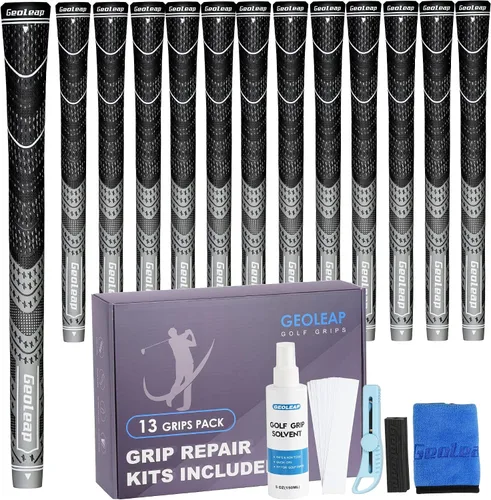 Vista 31 de Geoleap Golf Grips Set of 13- Grips with Tapes and Grips with All Repair Kits for Choice,Hybrid Golf Club Grips All Weather Contral, High Feedback &