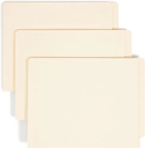 Vista 9 de Smead Shelf-Master - Carpetas de archivos con pestañas finales, 100 unidades, Manila, pestañas reforzadas de corte recto, tamaño carta