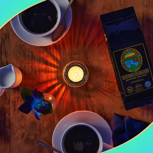 Vista 7 de Kona Gold UltraViolet Blu Light - Edición especial biodinámica Granos de café enteros orgánicos recién tostados Hecho de granos Kona hawaianos