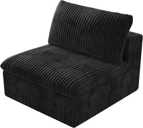 Vista 37 de LoveSeat Cloud Couch Sofá Seccional Modular para Sala de Estar, Sofá Moderno con Asiento Profundo, Sofá de 2 Plazas Sin Huesos con Otomana, Cómodos