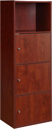 Vista 11 de Convenience Concepts Xtra Storage Gabinete de Tres Puertas con Estante en Acabado de Madera de Nogal Barnwood