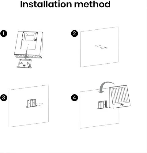 Vista 8 de SOTTLOT Luces Solares para Exteriores, 1000LM IP65 Luces de Inundación Solares Impermeables con 4 Modos, Luz Solar de Pared 4000K con Sensor