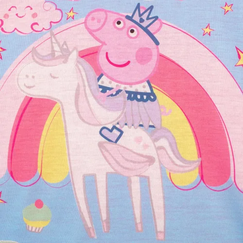 Vista 3 de Peppa Pig Pijama de unicornio para niñas Azul claro pastel