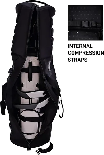Vista 6 de ASK ECHO Locklink StableRoller - Bolsa de viaje de golf con sistema de balanceo de 4 ruedas, patas de soporte extensibles