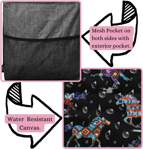 Vista 339 de NGIL Bolsa de comestibles reutilizable extra grande plegable de gran tamaño para comestibles, almacenamiento, picnic, playa, Estampado