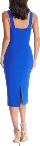 Vista 3 de Dress the Population Vestido midi ajustado con cuello corazón Nicole para mujer