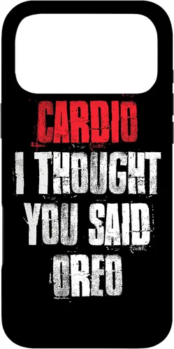 Vista 22 de Funda divertida de entrenamiento de gimnasio para iPhone 11 Pro Cardio I Thought You Said Oreo