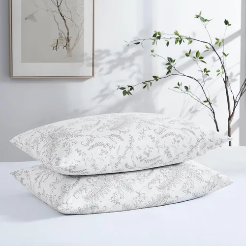 Vista 17 de Southshore Fine Linens® - Vilano® Springs - Par de fundas de almohada plisadas, color negro, estándar (Queen)