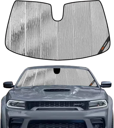 Vista 11 de Parasol para parabrisas Pigenius para Dodge Charger 2011-2023 con cámara montada en el espejo retrovisor - Protección