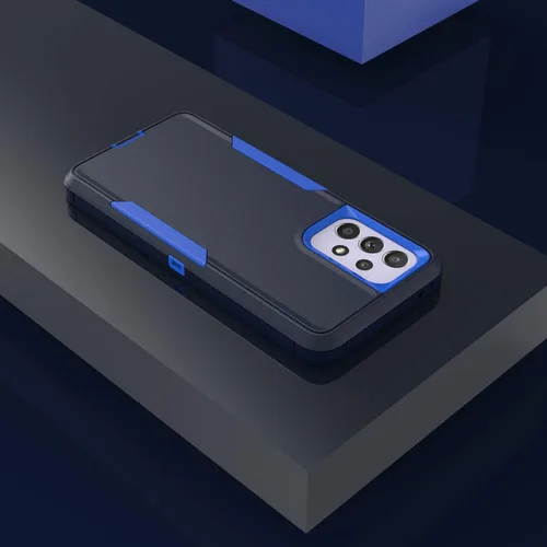 Vista 4 de Asuwish Funda protectora de pantalla de vidrio templado para Samsung Galaxy A23 5G/4G y delgada y resistente película híbrida de doble capa