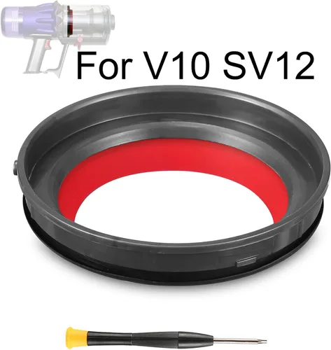 Vista 8 de Anillo de sellado fijo en la parte superior del depósito de polvo para aspiradora Dyson V10 SV12, diámetro de soporte de 4.52 pulgadas, piezas